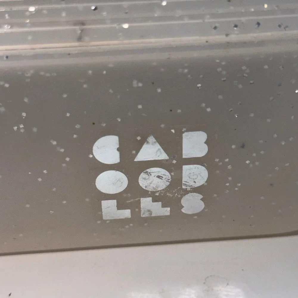 Caboodles OS Clear Silver Glitter Makeup Organizer 80s 90s Y2K Retro Aesthetic
